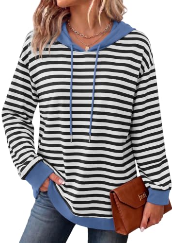 OFEEFAN Striped Sweatshirt Long Sleeve Hoodies Deal