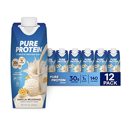 Pure Protein Vanilla Protein Shake 11oz Bottles 12-Pack