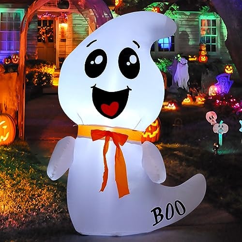 GOOSH 4 FT Halloween Inflatable Cute Ghost Outdoor Decorations