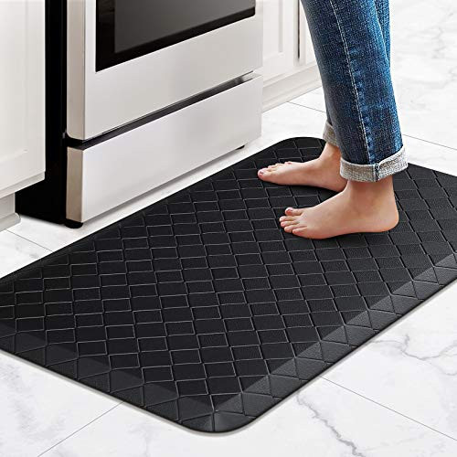 HappyTrends 17.3"x 28" Anti-Fatigue Floor Mat (Black)