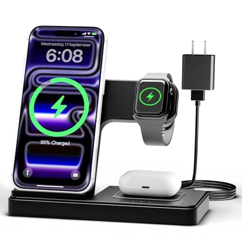 GETPALS 3-in-1 Wireless Charging Station for iPhone, Apple Watch & AirPods Deal