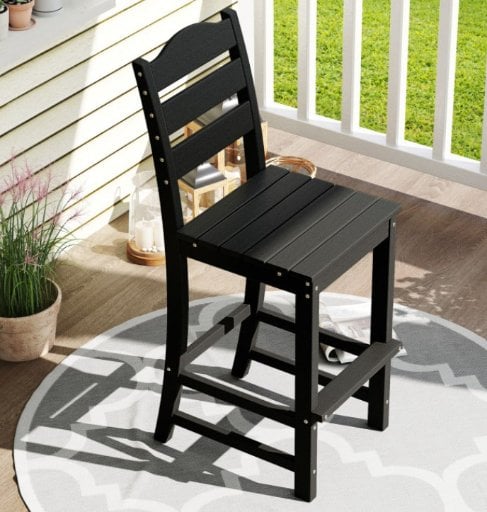 Costway 30" HDPE Outdoor Counter Height Bar Stool Deal