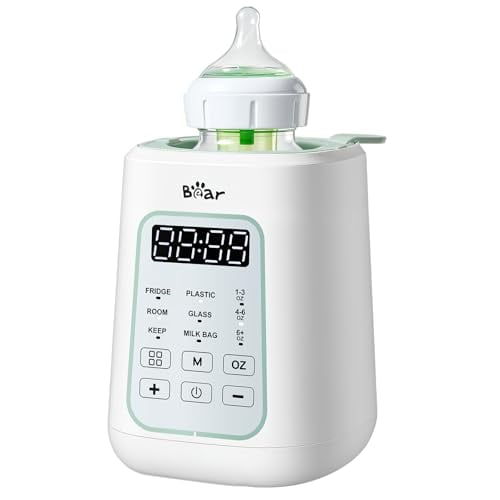 Bear Baby Bottle Warmer, Fast Warming Breast Milk Formula, Green