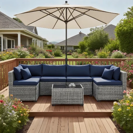 7-Piece MOCHITO Outdoor Rattan Sectional Sofa Patio Furniture Set