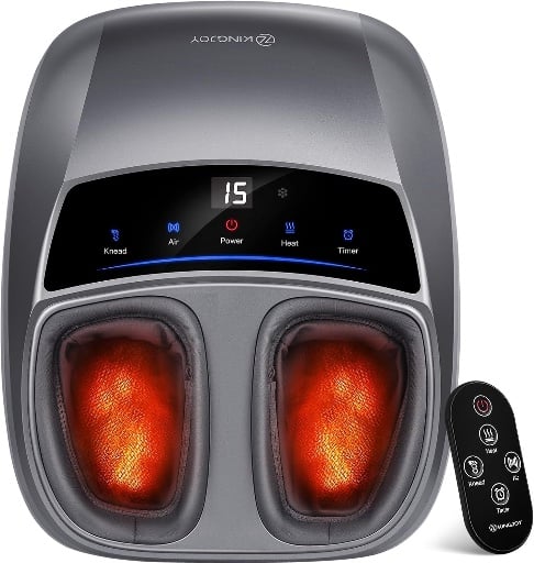 KINGJOY Foot Massager with Heat Deal