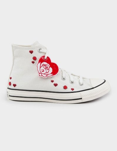 CONVERSE Chuck Taylor All Star Roses Embroidered Women's High Top Shoes, Size 5 Deal