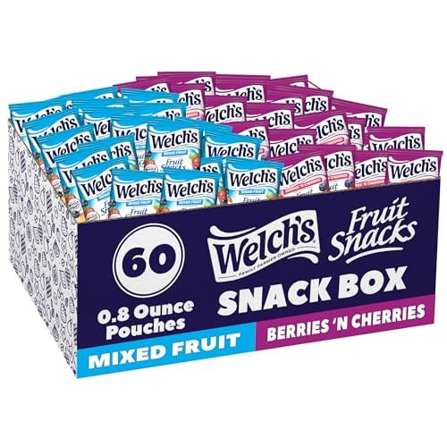 Welch’s Fruit Snacks Mixed Fruit & Berries ‘N Cherries Snack Box 60-Pack Deal