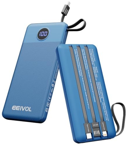 Portable Charger  Power Bank with Built in Cables  Deal