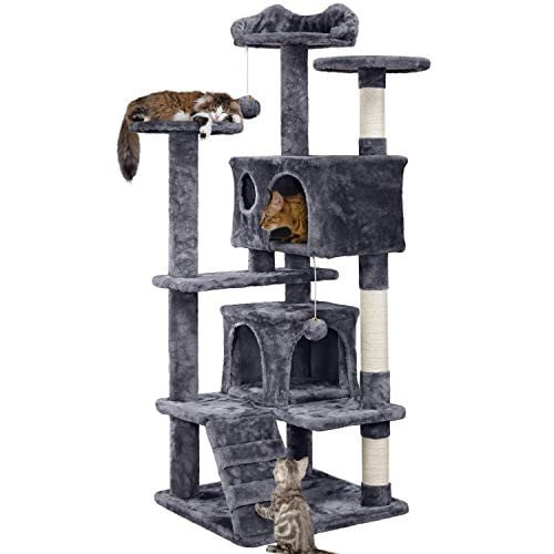 Yaheetech 54" Multi-Level Cat Tree Tower w/ Condos Scratching Posts Deal