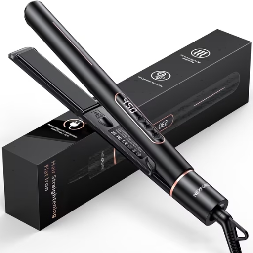 NEXPURE 2-in-1 Hair Straightener and Curler 1" Titanium Floating Plates Deal