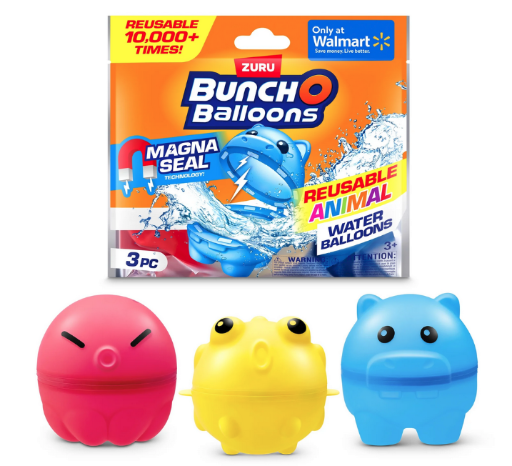 Bunch O Balloons Reusable Animal Water Balloons 3-Pack