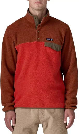 Patagonia Men's Lightweight Synchilla Snap Fleece Pullover Amanita Red Deal
