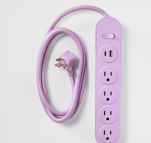 heyday 6' 4-Outlet Power Strip Extension Cord w/ USB & USB-C Deal