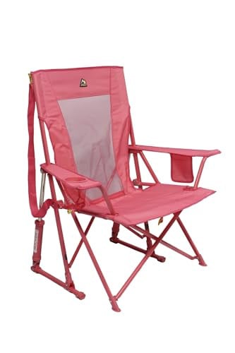 GCI Outdoor Comfort Pro Rocker Camping Chair Blush