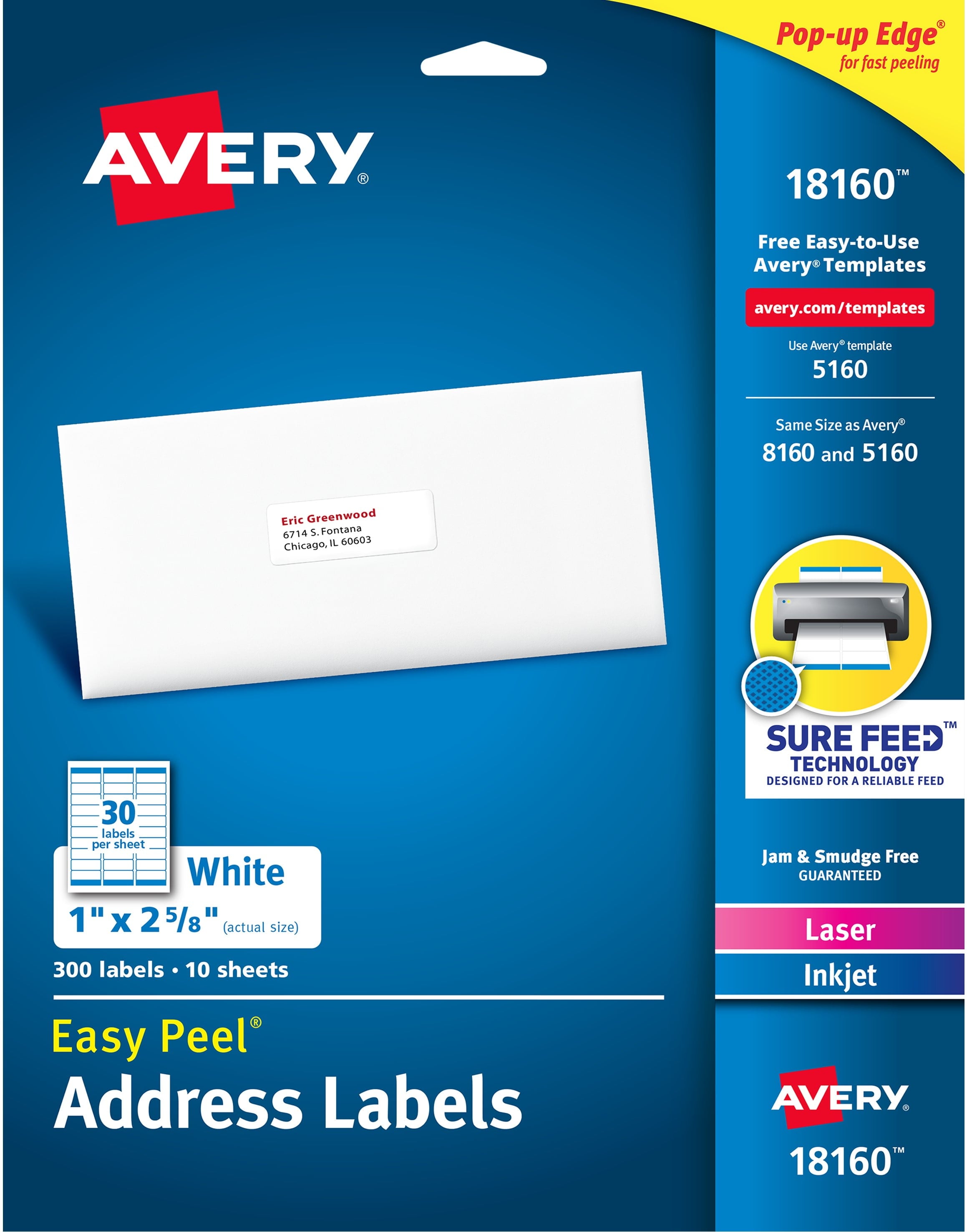Avery Address Labels 300 Count Deal