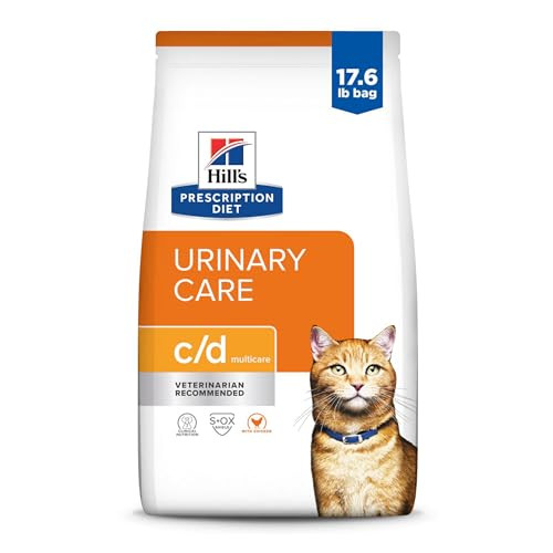 Hill's Prescription Diet c/d Multicare Urinary Care Dry Cat Food (Chicken) 17.6-Pound
