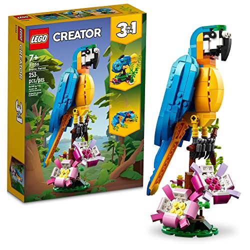 LEGO Creator 3 in 1 Exotic Parrot Building Toy Set (31136)