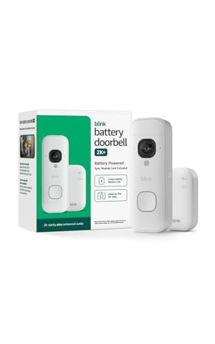 Blink Video Doorbell 2K+ with 1-Year Basic plan and Sync Module Core