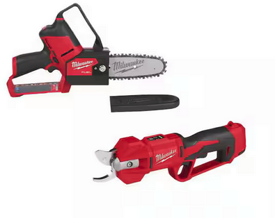 Milwaukee M12 FUEL 6 in. 12V Lithium-Ion Brushless Electric Cordless Pruning Saw HATCHET w/M12 Pruner Shears (2-Tool) Deal