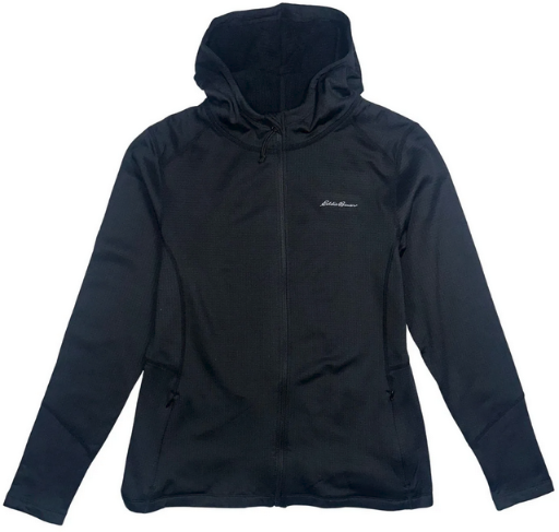 Eddie Bauer Women's Mini Grid Fleece Jacket (Black) Deal