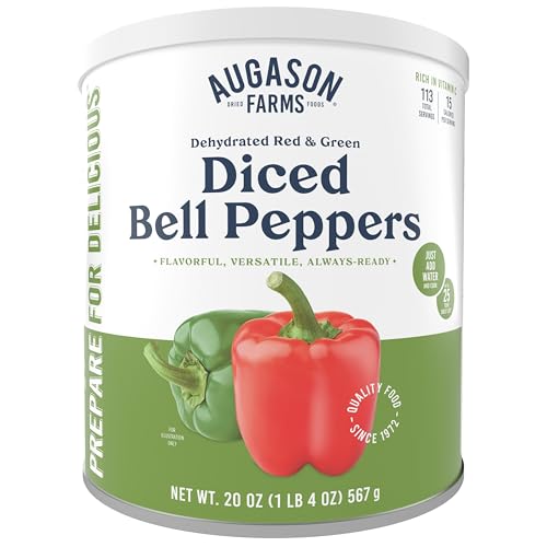 Augason Farms Dehydrated Diced Bell Peppers 1-Lb Can Deal