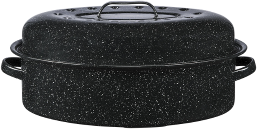 Granite Ware 18" Covered Oval Roaster 15 Pound Capacity