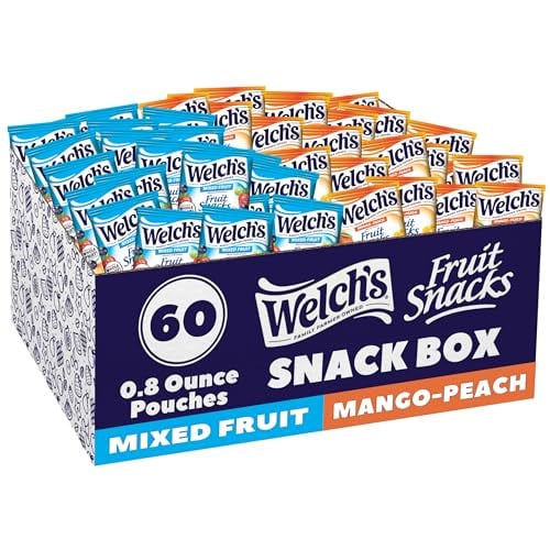 60-Count 0.8-Oz Welch's Fruit Snacks Bags (Mixed Fruit & Mango Peach) Deal