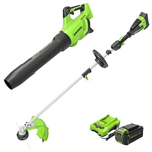Greenworks 40V 16" String Trimmer & 550 CFM Blower Combo w/ 4.0 Ah Battery & Charger Deal
