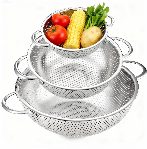 AOKIWO Stainless Steel Colander Set 3-Piece (1/3/5 Quart) Deal