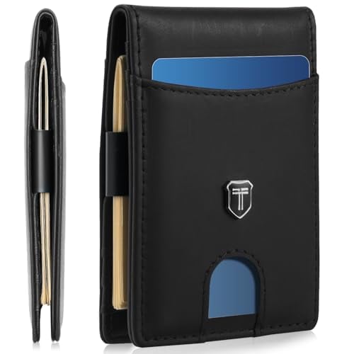 Gostwo RFID Blocking Bifold Money Clip Wallet w/ ID Window