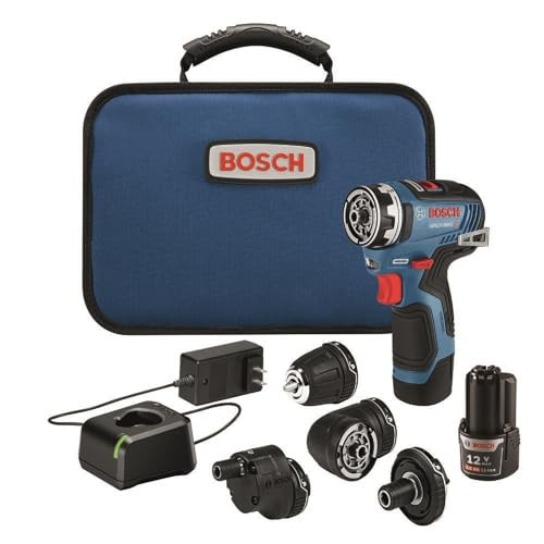 Bosch GSR12V-300FCB22 12V Max Drill/Driver with 5-In-1 Flexiclick System (2) 2.0 Ah Batteries