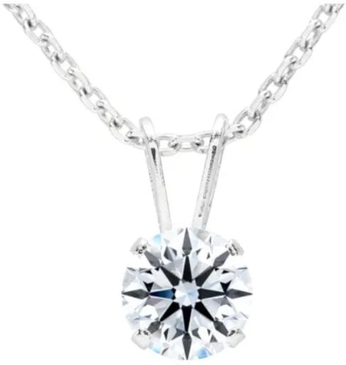 1/2 Carat Lab Grown Diamond White Gold Necklace Deal