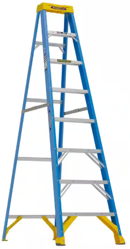 Werner 8 ft Fiberglass Step Ladder (250 lb Load Capacity)