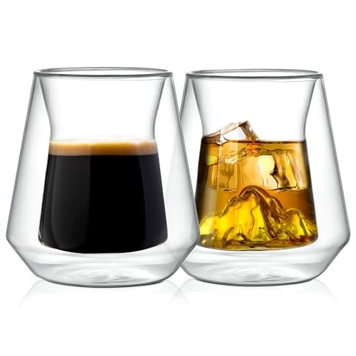 NutriChef 2-Pack 8-Oz Double Wall Insulated Glasses Deal
