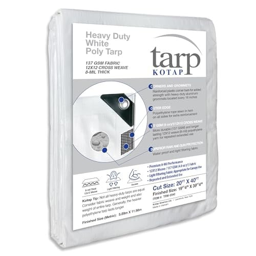Kotap Heavy-Duty Protection/Coverage Tarp 20 x 40 Ft. 8-Mil Deal