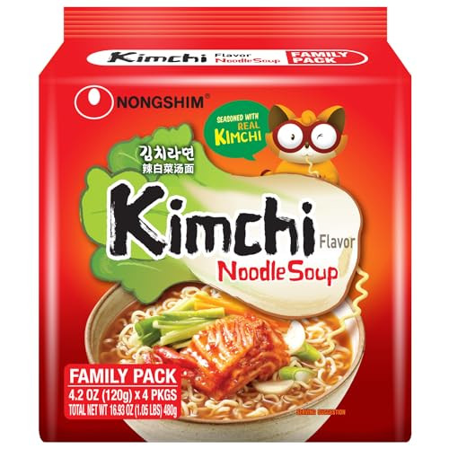 Nongshim Kimchi Gourmet Instant Ramen Noodles 16-Pack