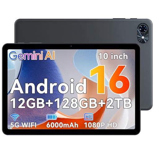 TABWEE T80 10 Inch Tablet, Gemini AI, 12GB RAM, 128GB ROM