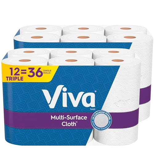 12-Pack Viva Multi-Surface Cloth Paper Towels