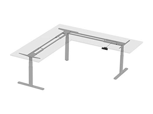Monoprice Triple-Motor L-Shaped Sit-Stand Corner Desk Frame (Gray)