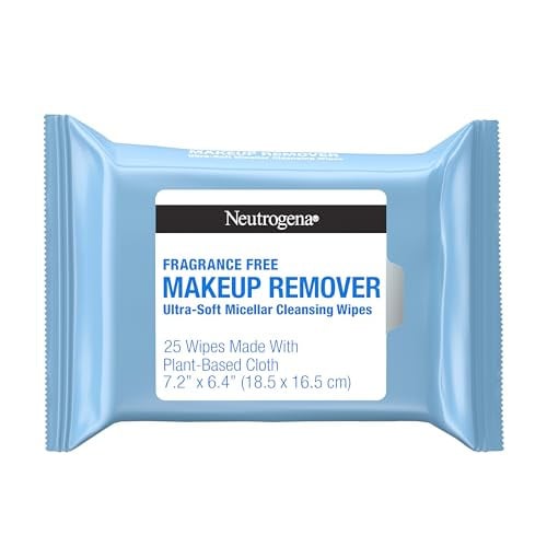 Neutrogena Ultra Soft Hypoallergenic Fragrance-Free Makeup Remover Wipes 25-Count