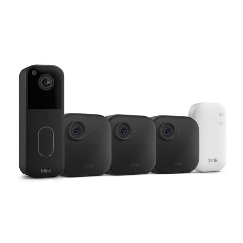 Blink Video Doorbell + Outdoor 4 Wireless Smart Security Cameras 3-Camera System Deal