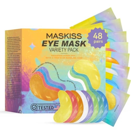 Maskiss 48-Pair Under Eye Patches Variety Pack (8 Colors)