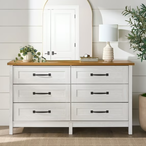 Better Homes & Gardens Modern Farmhouse 56.85" Wide 6 Drawer Dresser Deal