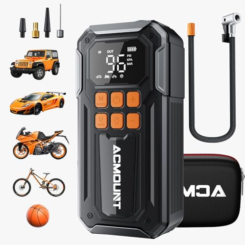 Acmount 10000mAh 160PSI Portable Air Compressor & Tire Inflator