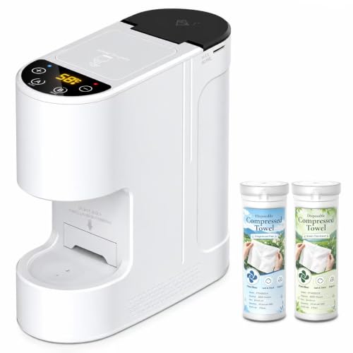 BEQOOL 3-Mode Hot Towel Warmer & Dispenser Machine w/ 44-Count Compressed Facial Towels