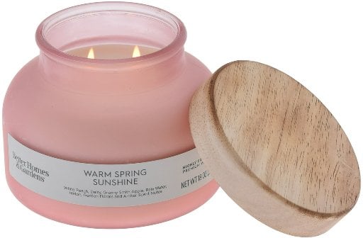 Better Homes and Gardens Warm Spring Sunshine Scented 2-Wick Frosted Jar Candle 18oz Deal