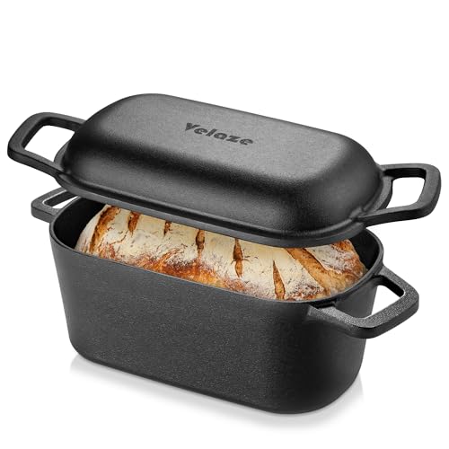 3.6 QT Oval Cast Iron Dutch Oven for Bread Baking