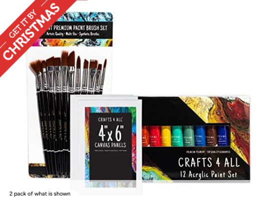2-Pack 28-Piece Acrylic Paint Kit