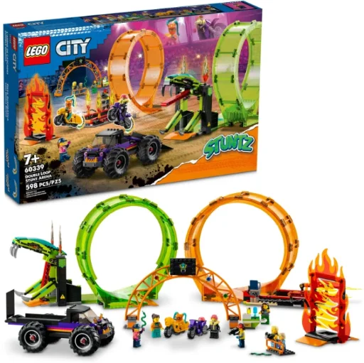 LEGO Double Loop Stunt Arena Building Set (60339) 598-Piece Deal