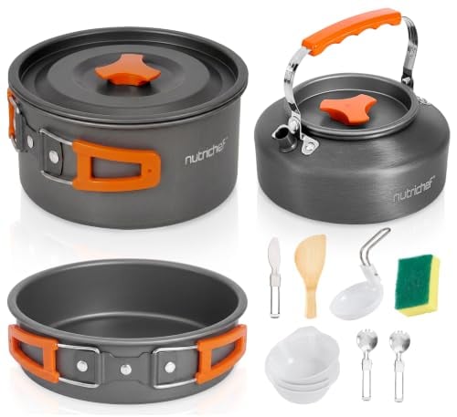 15-Piece NutriChef Nonstick Camping Cookware Set Deal